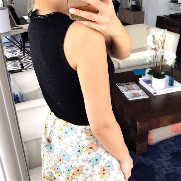 Basic Black Sleeveless Top w/Sequin Detail… - Picture 3 of 6